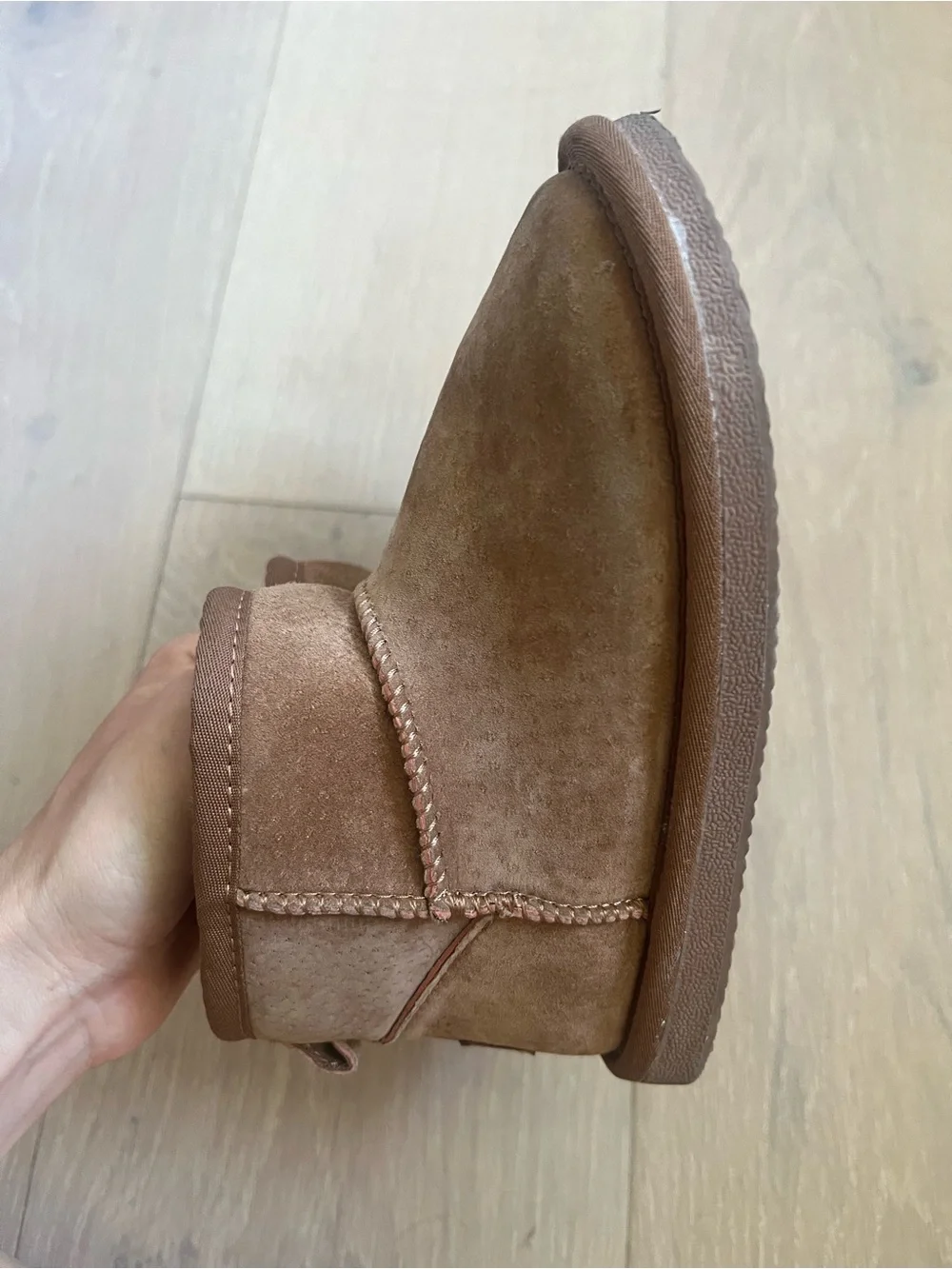 Lamo Brown Suede Shearling Booties